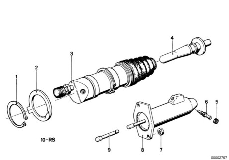 Рабочий цилиндр сцепления H21211 BMW 21521104269