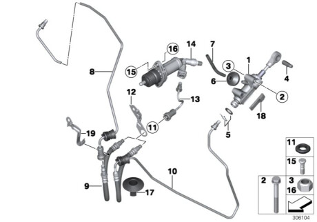 Головний циліндр зчеплення BMW 21526879477