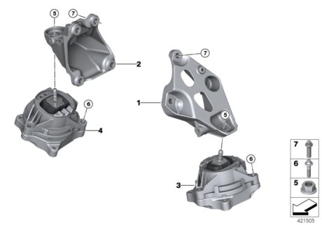 Подушка двигателя BMW 22116859411