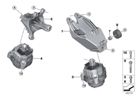 Подушка двигуна BMW 22116860512 (фото 1)