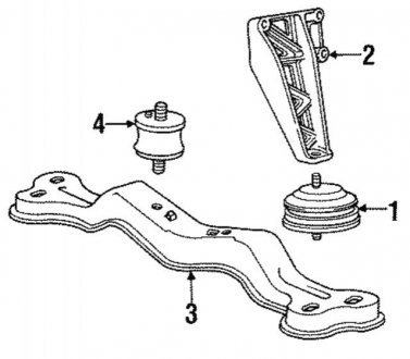 Подушка коробки передач BMW 23701141614