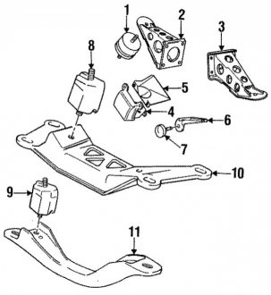 Подушка коробки передач BMW 23711175939