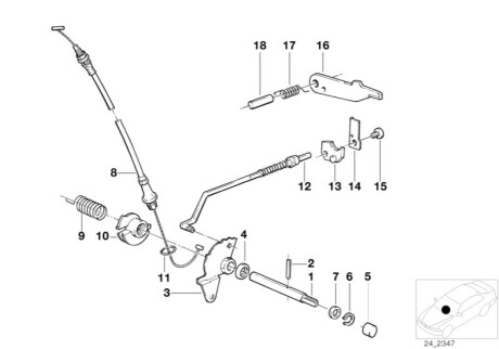 Трос газа BMW 24341217201