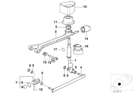 Узел переключения передач BMW 25117527250