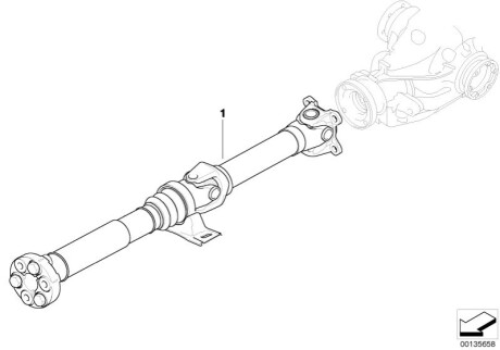 Кардан в сборе BMW 26107551203