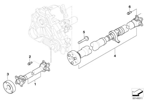 Карданный вал задний BMW 26107562295