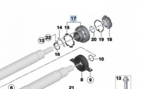 ШРУС без втулки с накаткой (LK=94мм (Z=34)) BMW 26112282725