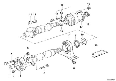 Подвеска, карданный вал BMW 26121227660