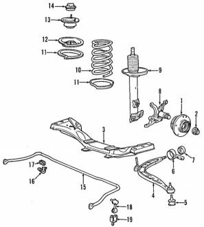 Пружина подвески BMW 31331090758