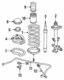 Пружина підвіски BMW 31331133649