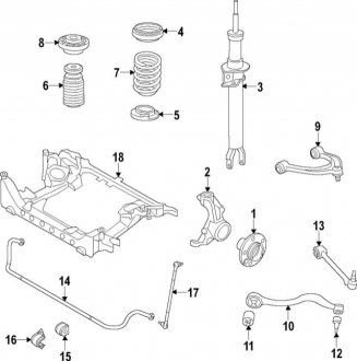 Пружина підвіски BMW 31336794637