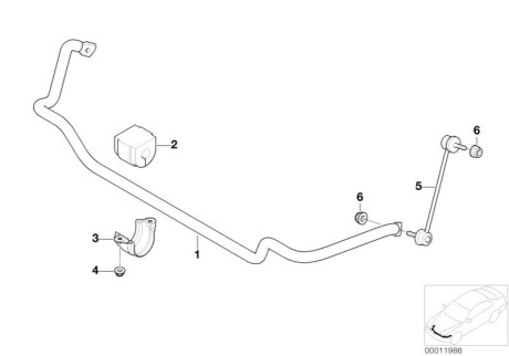 Опора, стабилизатор BMW 31351096061 (фото 1)