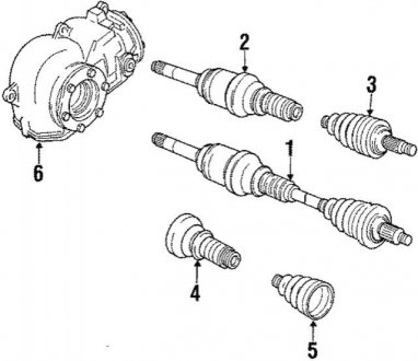 Комплект пильника, приводний вал BMW 31601226161