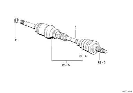 Піввісь права передн BMW 31601227686