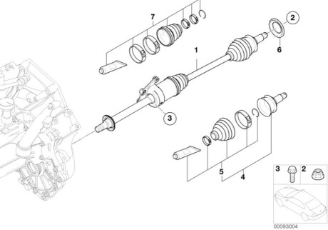 Приводной вал BMW 31607518238