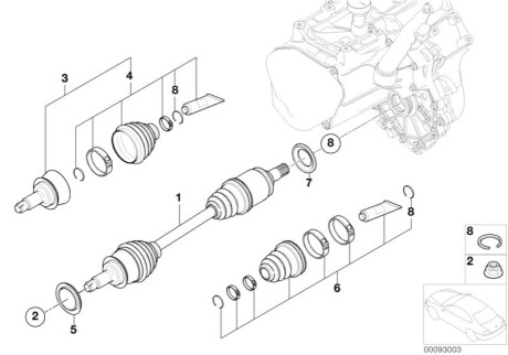 Вал оборотний BMW 31607574852