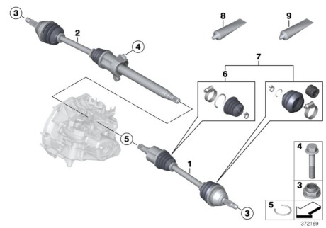 Напіввісь R60ПравПер BMW 31609806468