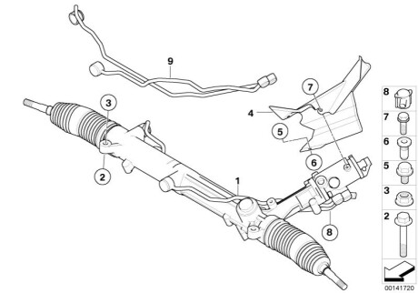 Рулевая рейка BMW 32102283768