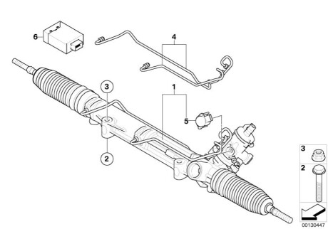 Рульова рейка BMW 32103444369