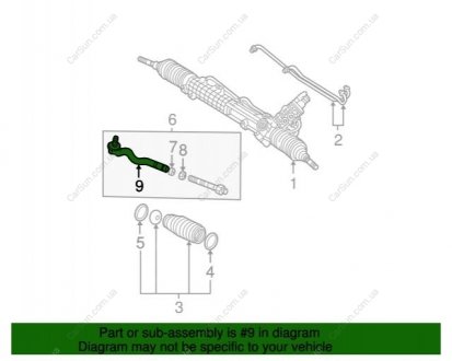 Наконечник рулевой тяги BMW 32106774321