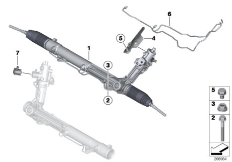 Рейка керма Е70 BMW 32106793552