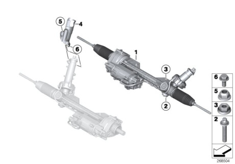 Електричний рульовий механізм 321040 BMW 32106855880