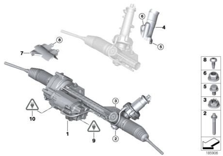 Реечный агрегат в сборе BMW 32106868226