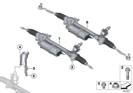 Рулевая рейка BMW 32106881120