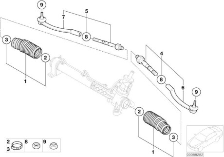 Поперечна рульова тягя BMW 32116780785