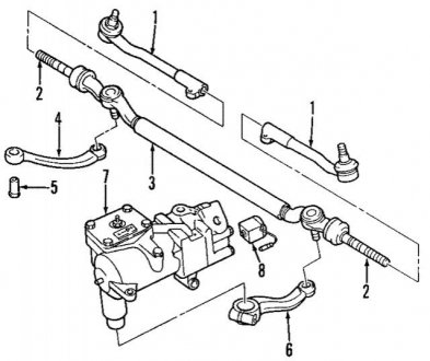 Поперечна рульова тягя BMW 32211096057