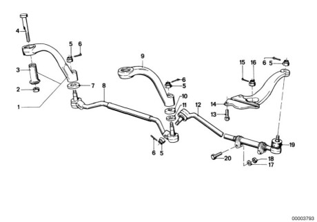 Наконечник рульової тяги BMW 32211113448