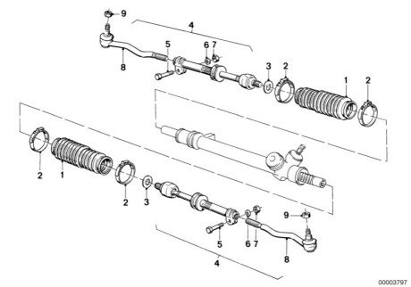 Наконечник поперечной рулевой тяги BMW 32211701038