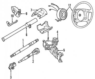 Нижняя секция Рул.ва BMW 32311092958