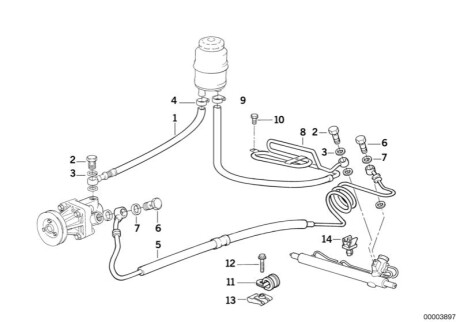 Напорный шланг BMW 32411141918