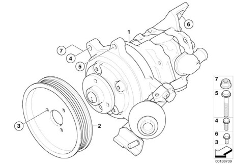 Насос гидроусилителя руля BMW 32416762174