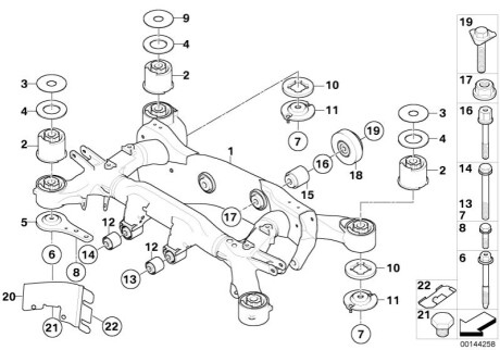 Сайлентблок задней балки BMW 33176775540