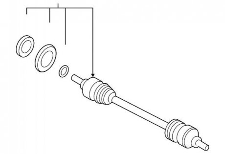 Полуось в сборе BMW 33207598042