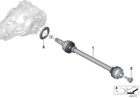 Полуось в сборе BMW 33208639465