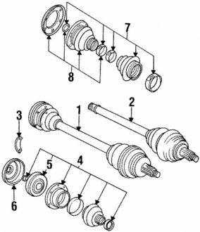 Полуось в сборе BMW 33212228513