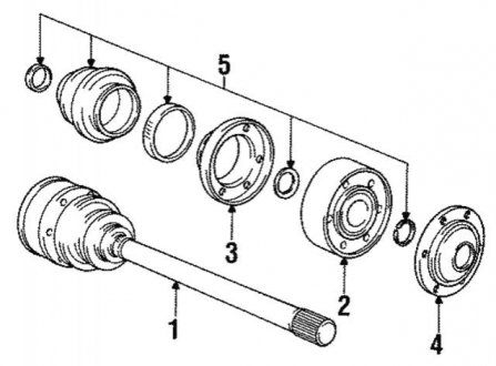 Комплект пильника, приводний вал BMW 33219067899