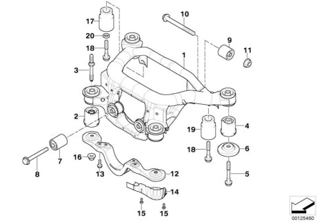 Сайлентблок задней балки BMW 33306769538