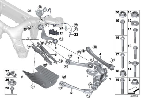 Направляющая подвеска W Rubb 331050 BMW 33306871497