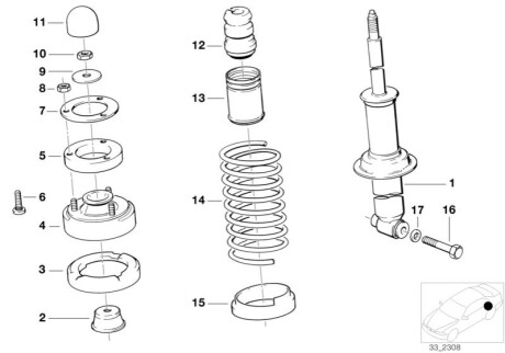 Пружина подвески BMW 33531132248