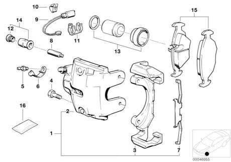 Пружина, тормозной суппорт BMW 34111157687