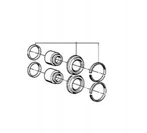 Комплект прокладок, корпус скобы тормоза BMW 34111158692