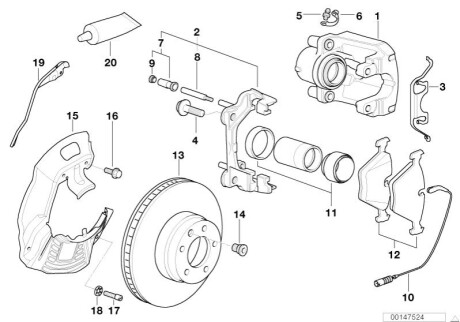 Колодки гальмівні BMW 34112282556