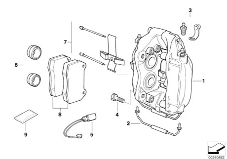 Ремкомплект гальмівних колодок Asbes H34111 BMW 34116761254