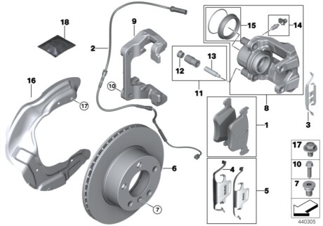 Тормозной суппорт BMW 34116850649