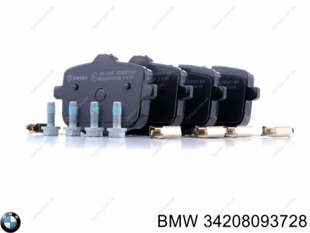 Ремкомплект задніх гальмівних накладок BMW 34208093728 (фото 1)