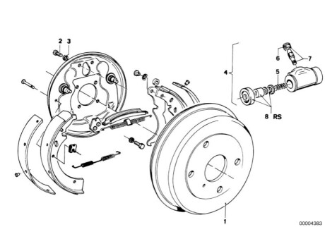 Комплект прокладок тормозного цилиндра H34340 BMW 34211117344